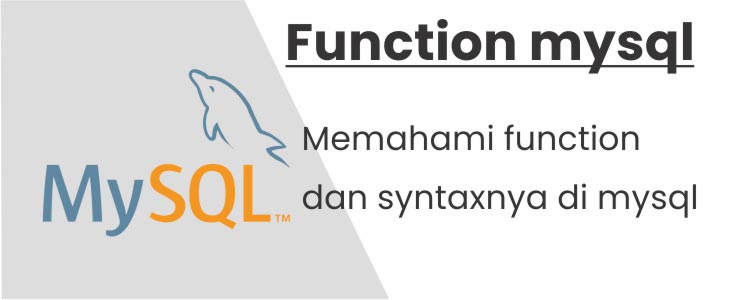 cara membuat function mysql database